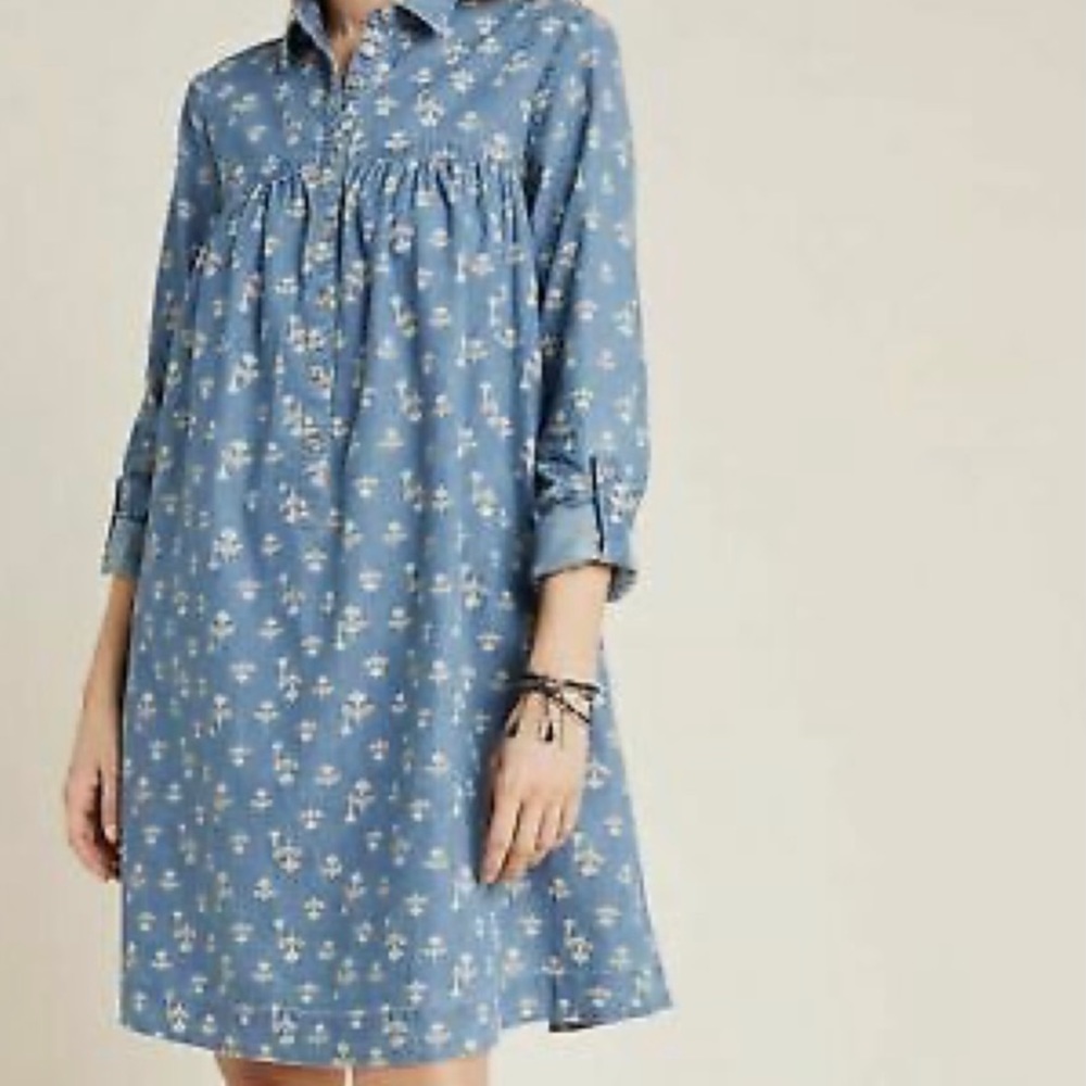 Pilcro Anthropologie Dress Blue Size 12